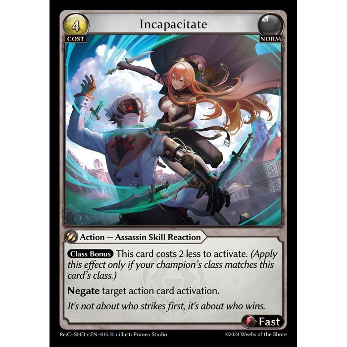 Norm] Incapacitate [SHD015-R] Grand Archive TCG/グランドアーカイブ