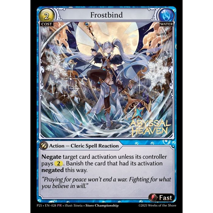 FOIL】[Water] Frostbind [P25-028-PR] Grand Archive TCG/グランド