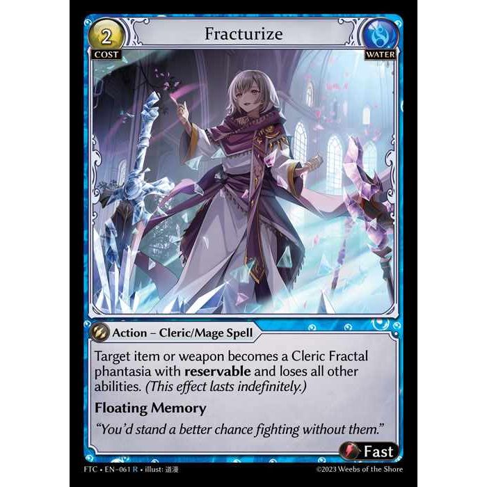 Water] Fracturize [FTC061-R] Fractured Crown - Grand Archive TCG