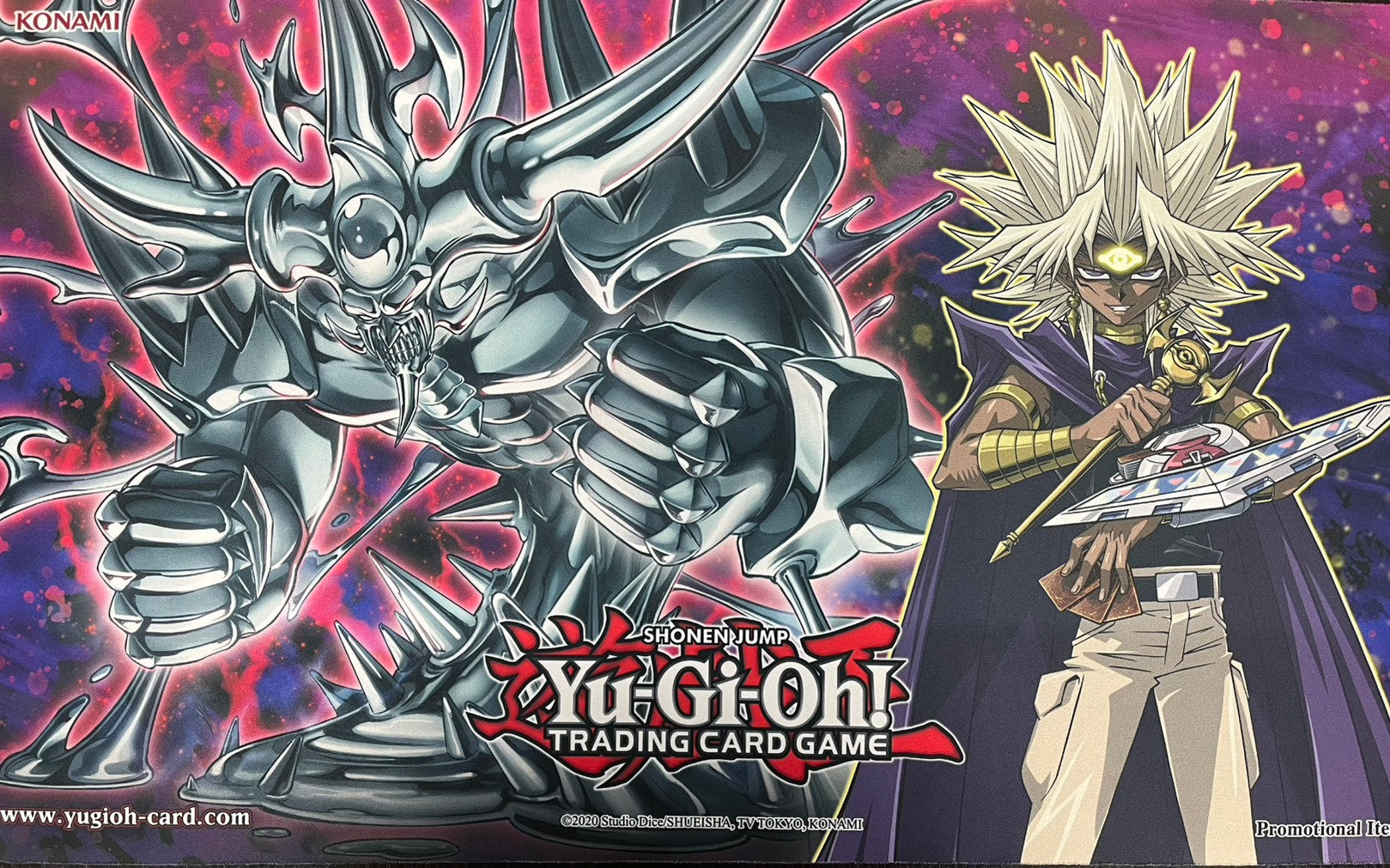 遊戯王】 プレイマット 闇マリク＆神・スライム (袋なし) – カードン