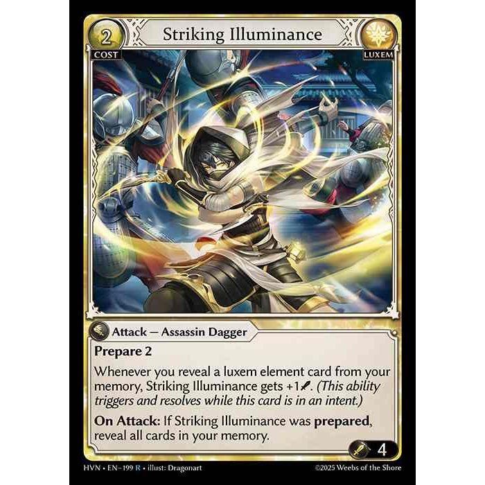 【FOIL】[Tera] Striking Illuminance [HVN-199-R][Grand Archive TCG]