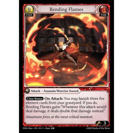 [Alter] [Fire] Rending Flames [DOA151-R]  Dawn of Ashes Alter Edition - Grand Archive TCG