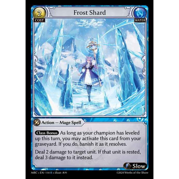 [Alter] [Water] Frost Shard [MRC114-R]  Mercurial Heart Alter Edition - Grand Archive TCG