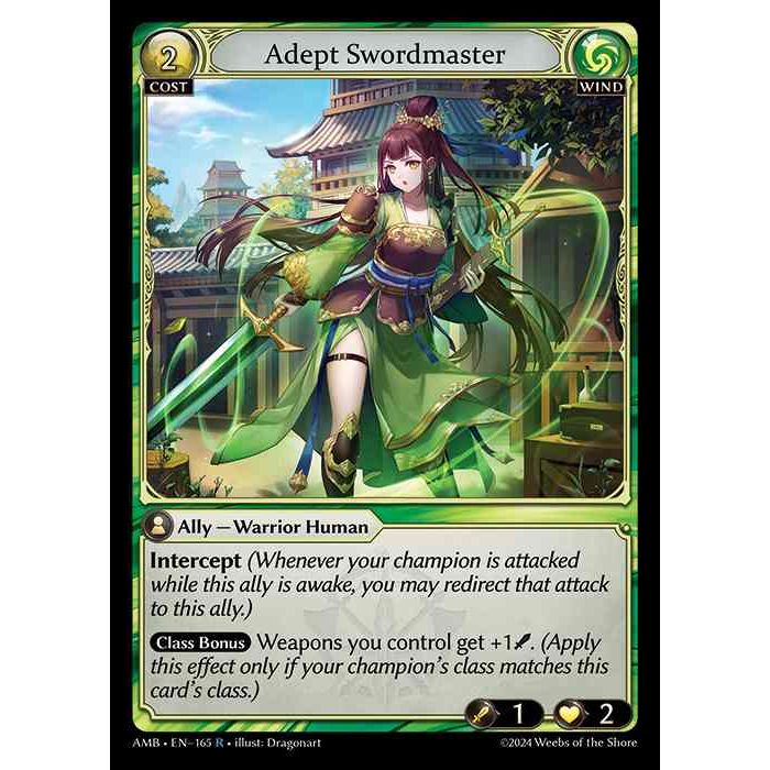 [Wind] Adept Swordmaster [AMB165-R]

[Grand Archive TCG]