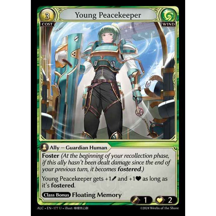 【FOIL】[Wind] Young Peacekeeper [ALC177-U]  Alchemical Revolution - Grand Archive TCG