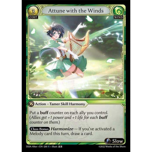 [Alter] [Wind] Attune with the Winds [DOA200-R]  Dawn of Ashes Alter Edition - Grand Archive TCG