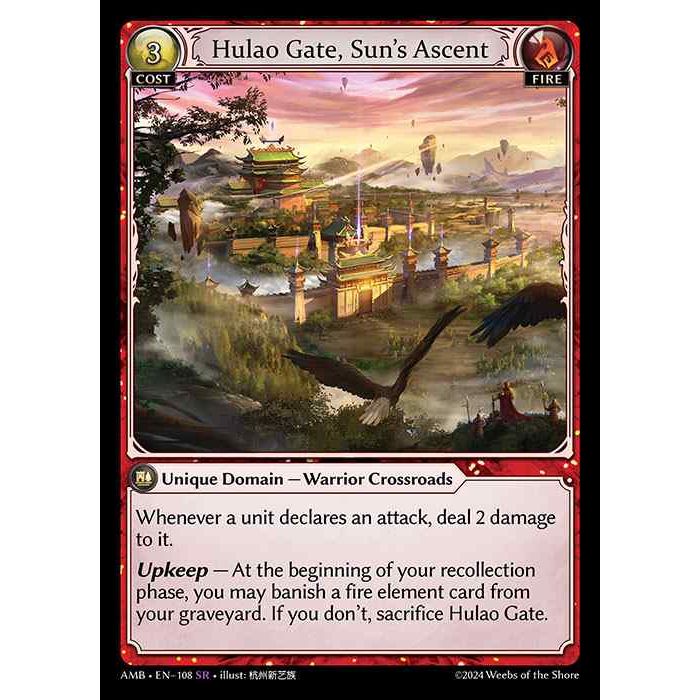 [Fire] Hulao Gate, Sun's Ascent [AMB108-SR]

[Grand Archive TCG]