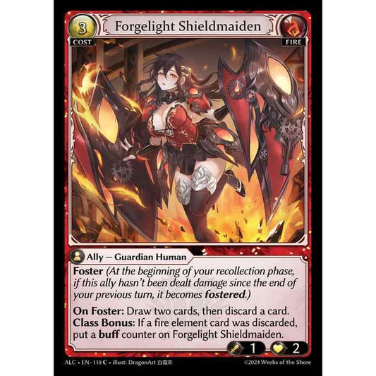 [Alter版] 【FOIL】[Fire] Forgelight Shieldmaiden [ALC110-C]

[Grand Archive TCG]