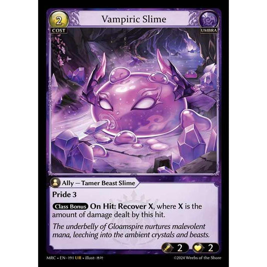 [Umbra] Vampiric Slime [MRC191-UR]  Mercurial Heart First Edition - Grand Archive TCG
