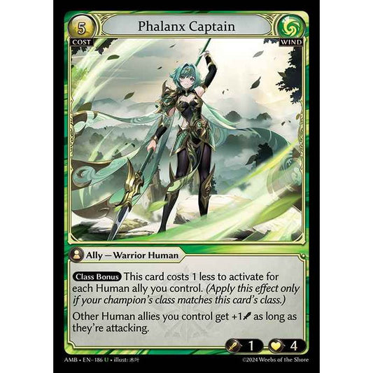 【FOIL】[Wind] Phalanx Captain [AMB186-U]

[Grand Archive TCG]