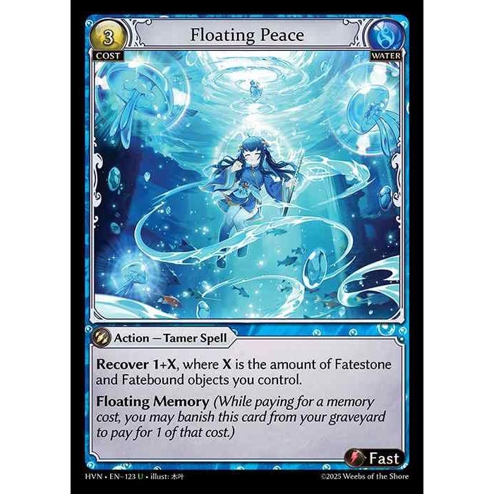 【FOIL】[Water] Floating Peace [HVN-123-U][Grand Archive TCG]