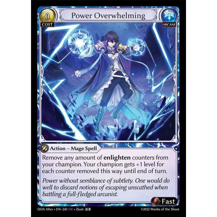 [Alter] 【FOIL】[Arcane] Power Overwhelming [DOA245-SR]  Dawn of Ashes Alter Edition - Grand Archive TCG/グランドアーカイブ
