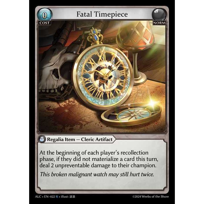 【FOIL】[Norm] Fatal Timepiece [ALC022-R]  Alchemical Revolution - Grand Archive TCG