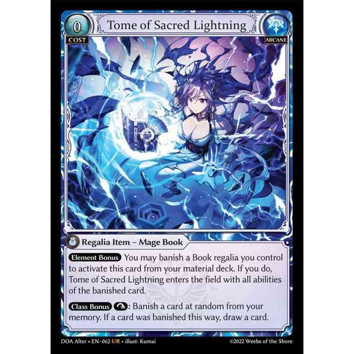 [Alter] 【FOIL】 [Arcane] Tome of Sacred Lightning [DOA062-UR]  Dawn of Ashes Alter Edition - Grand Archive TCG      - 状態B