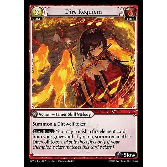 [Fire] Dire Requiem [HVN-082-U][Grand Archive TCG]