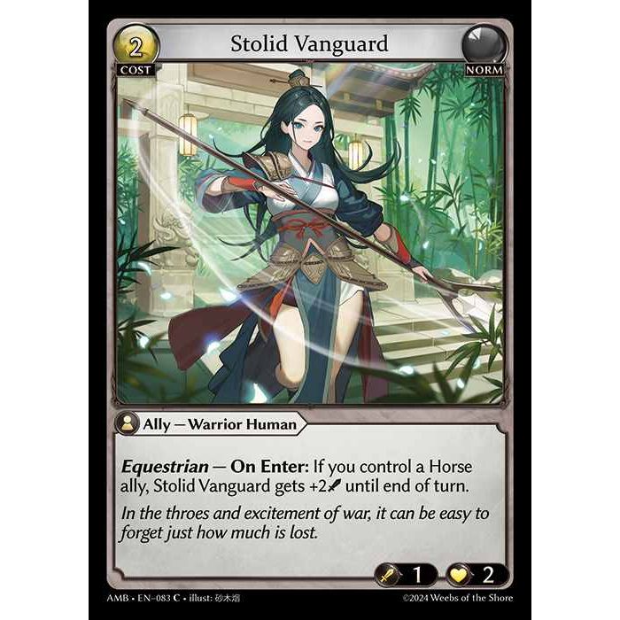 [Norm] Stolid Vanguard [AMB083-C]

[Grand Archive TCG]