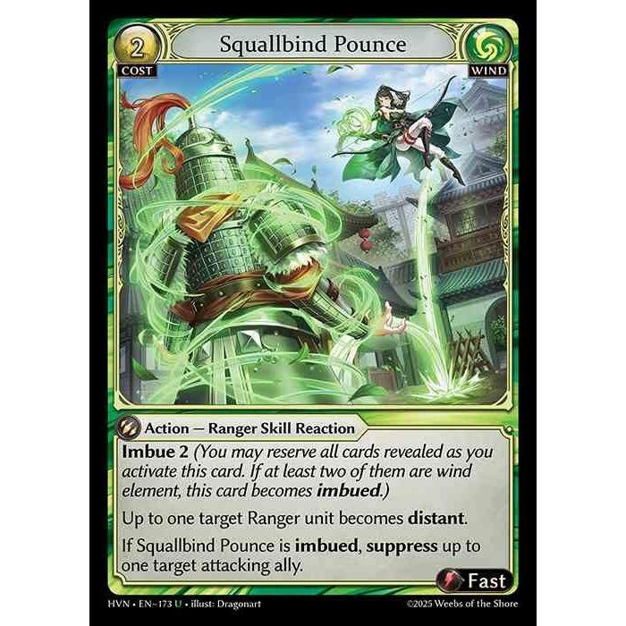 [Wind] Squallbind Pounce [HVN-173-U][Grand Archive TCG]