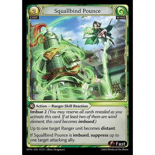 [Wind] Squallbind Pounce [HVN-173-U][Grand Archive TCG]