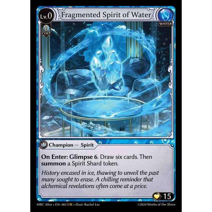[Alter] [Water] Fragmented Spirit of Water [MRC002-UR]  Mercurial Heart Alter Edition - Grand Archive TCG