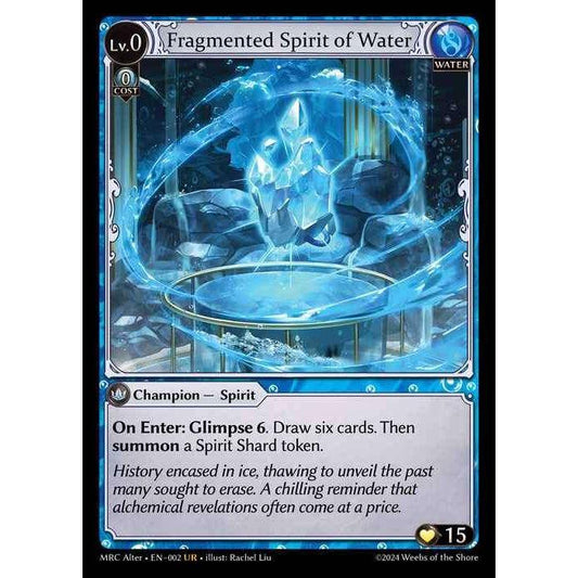 [Alter] [Water] Fragmented Spirit of Water [MRC002-UR]  Mercurial Heart Alter Edition - Grand Archive TCG