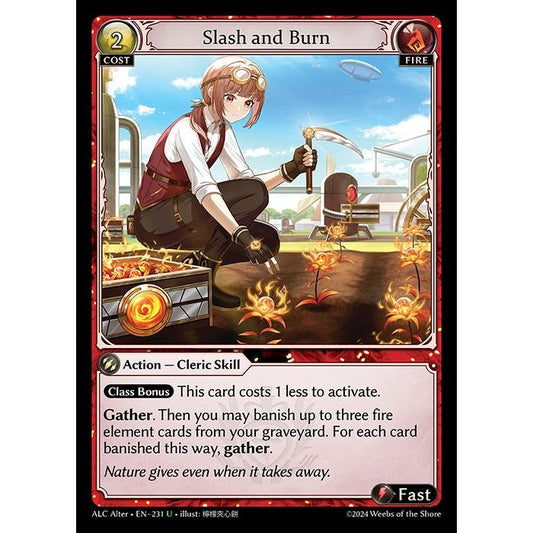 [Alter] 【FOIL】 [Fire] Slash and Burn [ALC231-U]  [Alter] Alchemical Revolution - Grand Archive TCG