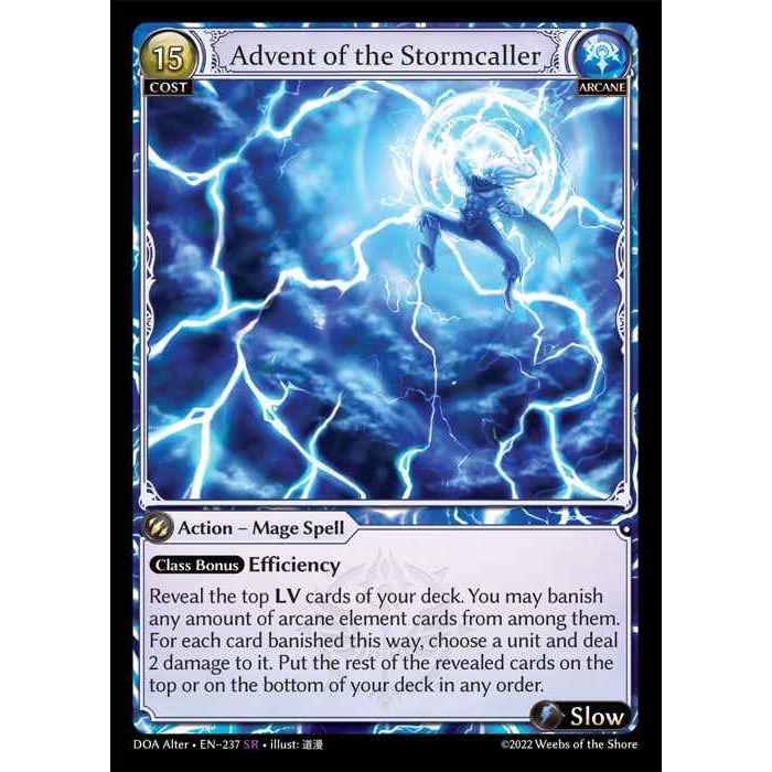 [Alter] [Arcane] Advent of the Stormcaller [DOA237-SR]  Dawn of Ashes Alter Edition - Grand Archive TCG