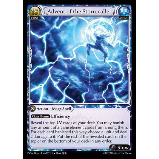 [Alter] [Arcane] Advent of the Stormcaller [DOA237-SR]  Dawn of Ashes Alter Edition - Grand Archive TCG