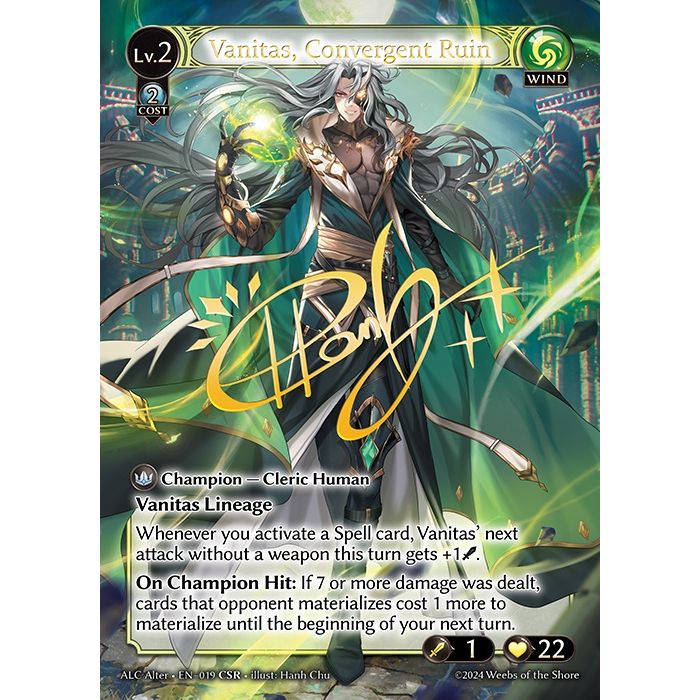 【CSR】[Alter] [Wind] Vanitas, Convergent Ruin [ALC019-CSR]  [Alter] Alchemical Revolution - Grand Archive TCG/グランドアーカイブ