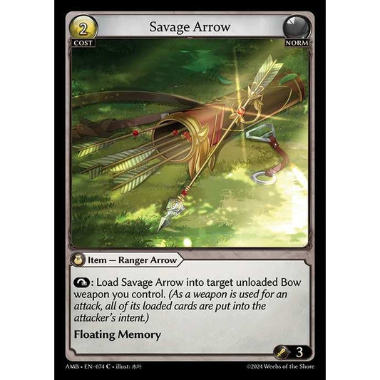 【FOIL】[Norm] Savage Arrow [AMB074-C]

[Grand Archive TCG]