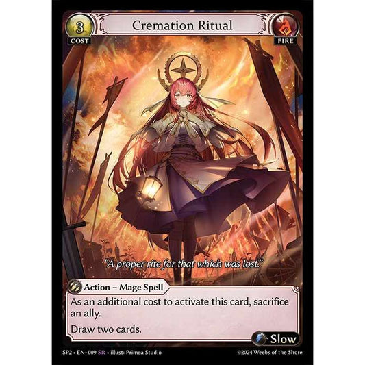 [Fire] Cremation Ritual [SP2_009-SR]  Supporter Pack 2 - Grand Archive TCG