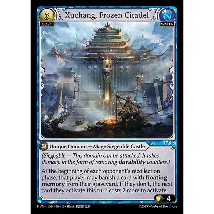 [Water] Xuchang, Frozen Citadel [HVN-146-SR][Grand Archive TCG]