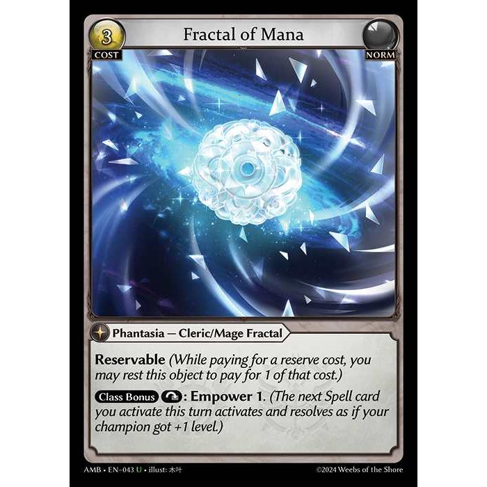 [Norm] Fractal of Mana [AMB043-U]

[Grand Archive TCG]