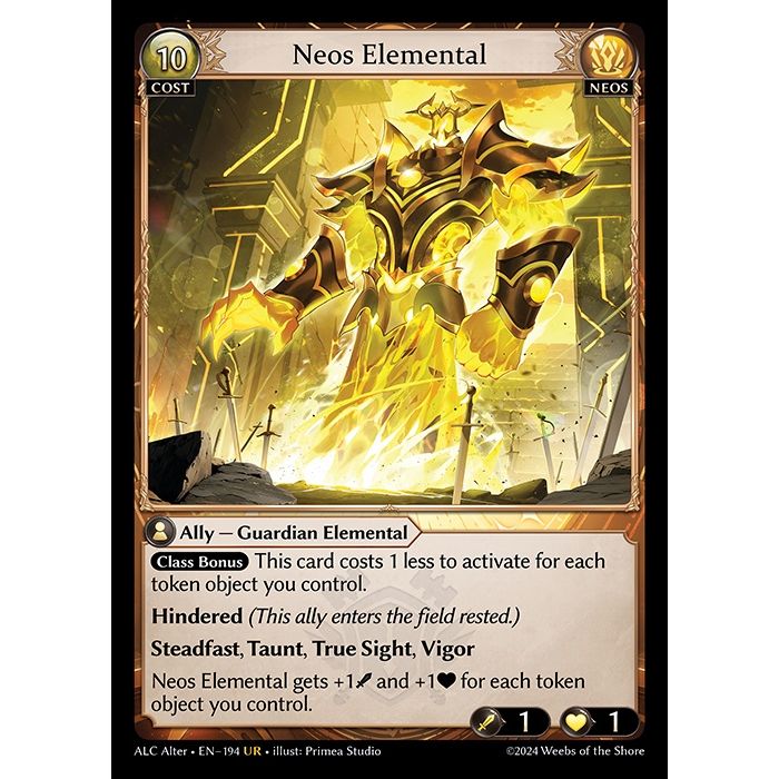 [Alter] 【FOIL】[Neos] Neos Elemental [ALC194-UR]  [Alter] Alchemical Revolution - Grand Archive TCG/グランドアーカイブ