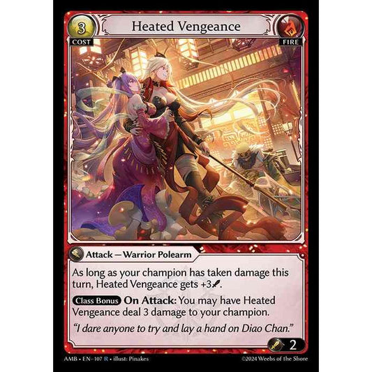 【FOIL】[Fire] Heated Vengeance [AMB107-R]

[Grand Archive TCG]