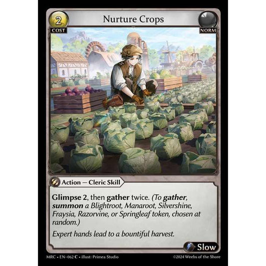 [Alter] [Norm] Nurture Crops [MRC062-C]  Mercurial Heart Alter Edition - Grand Archive TCG