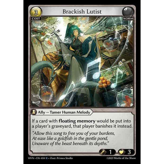 [Norm] Brackish Lutist [HVN-034-R][Grand Archive TCG]