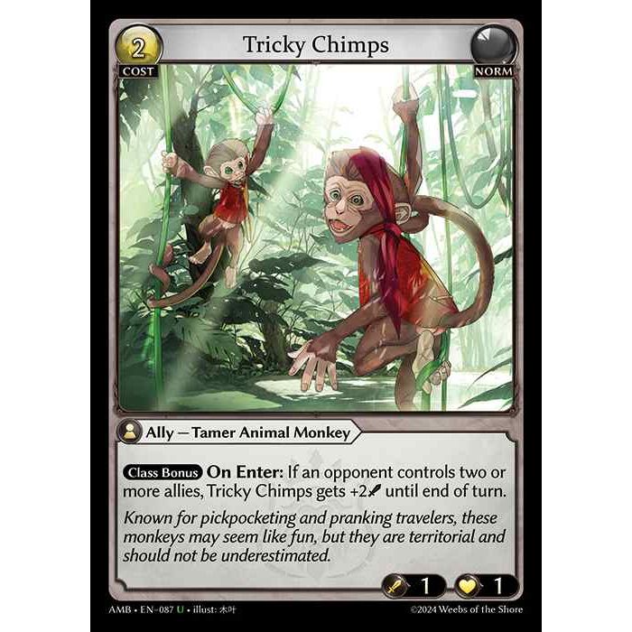 [Norm] Tricky Chimps [AMB087-U]

[Grand Archive TCG]