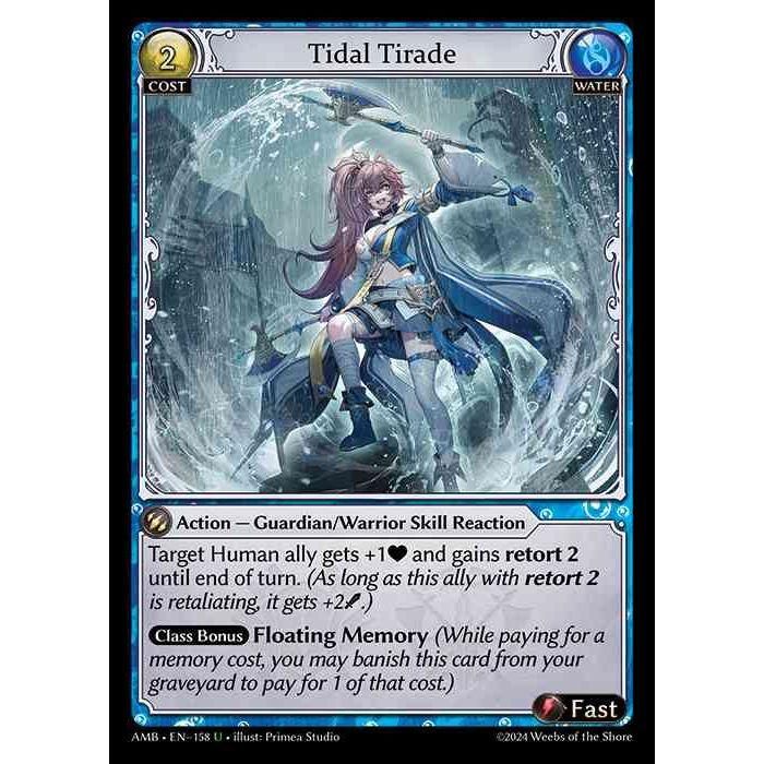 【FOIL】[Water] Tidal Tirade [AMB158-U][Grand Archive TCG]