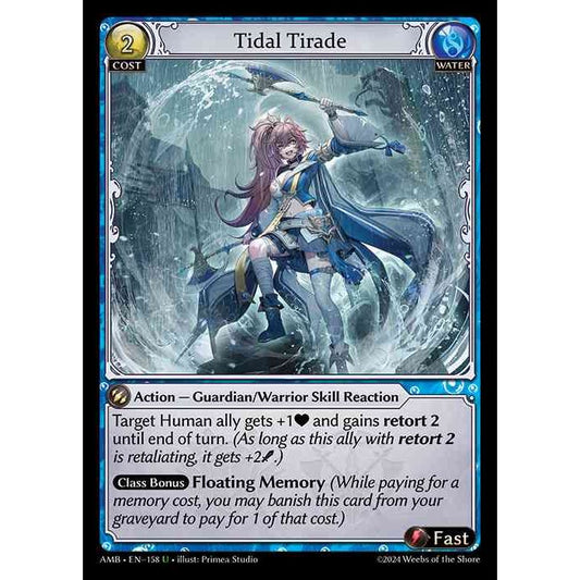 【FOIL】[Water] Tidal Tirade [AMB158-U]

[Grand Archive TCG]