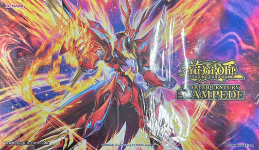 【遊戯王】 プレイマット 転生炎獣レイジング・フェニックス (QUATER CENTURY STAMPEDE) (袋あり)  プレイマット - 遊戯王