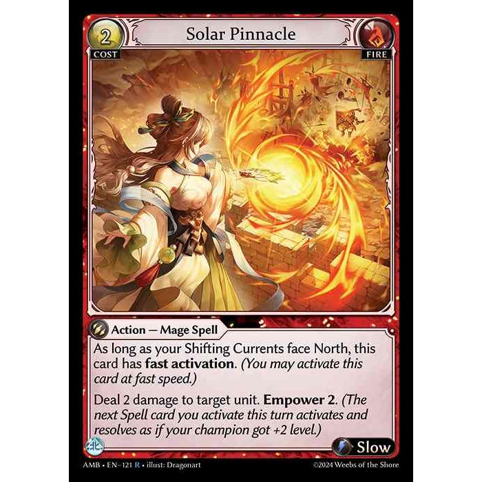 [Fire] Solar Pinnacle [AMB121-R]

[Grand Archive TCG]