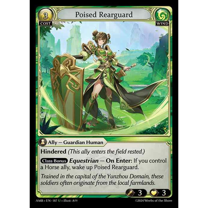 【FOIL】[Wind] Poised Rearguard [AMB187-U]

[Grand Archive TCG]