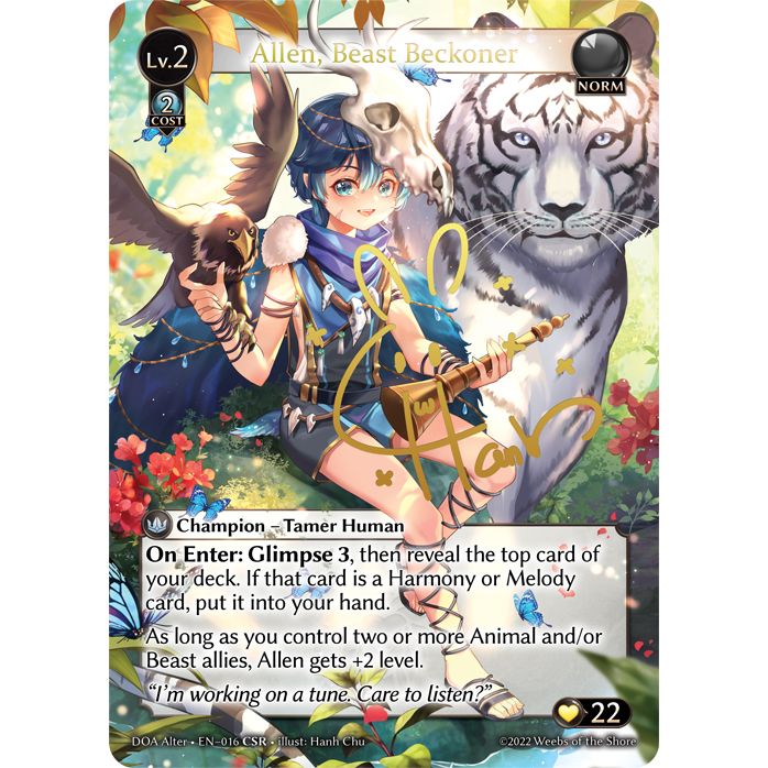 【CSR】[Norm] Allen, Beast Beckoner [DOA016-CSR]  Dawn of Ashes Alter Edition - Grand Archive TCG/グランドアーカイブ