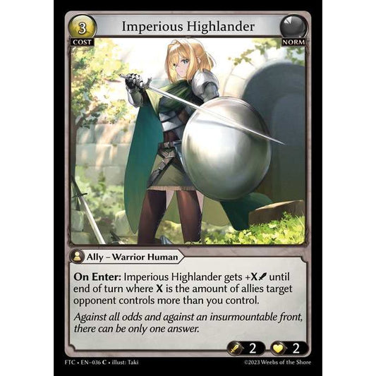 【FOIL】[Norm] Imperious Highlander [FTC036-C]  Fractured Crown - Grand Archive TCG