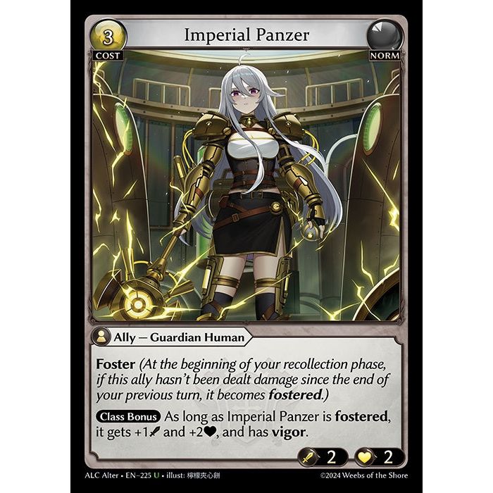 [Alter] 【FOIL】  [Norm] Imperial Panzer [ALC225-U]  [Alter] Alchemical Revolution - Grand Archive TCG