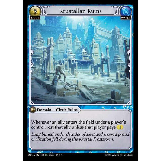 [Alter] 【FOIL】[Water] Krustallan Ruins [MRC121-U]  Mercurial Heart Alter Edition - Grand Archive TCG