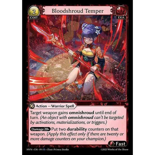 [Exia] Bloodshroud Temper [HVN-191-R][Grand Archive TCG]