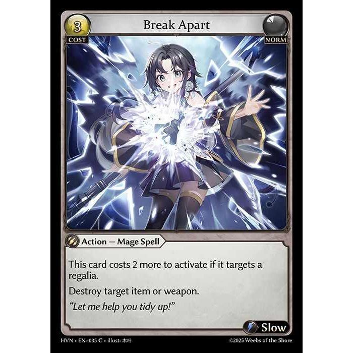 【FOIL】[Norm] Break Apart [HVN-035-C][Grand Archive TCG]