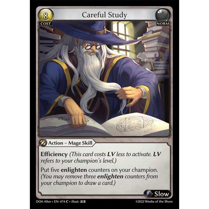 [Alter] 【FOIL】[Norm] Careful Study [DOA074-C]  Dawn of Ashes Alter Edition - Grand Archive TCG