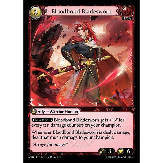 【FOIL】[Exia] Bloodbond Bladesworn [AMB202-U]

[Grand Archive TCG]